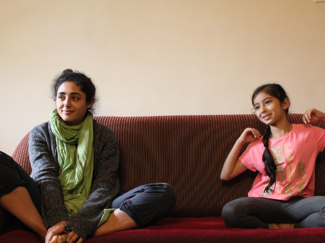 Golshifteh Farahani and Sara Arjun in a workshop with Pushpendra for Song of the Scorpions
