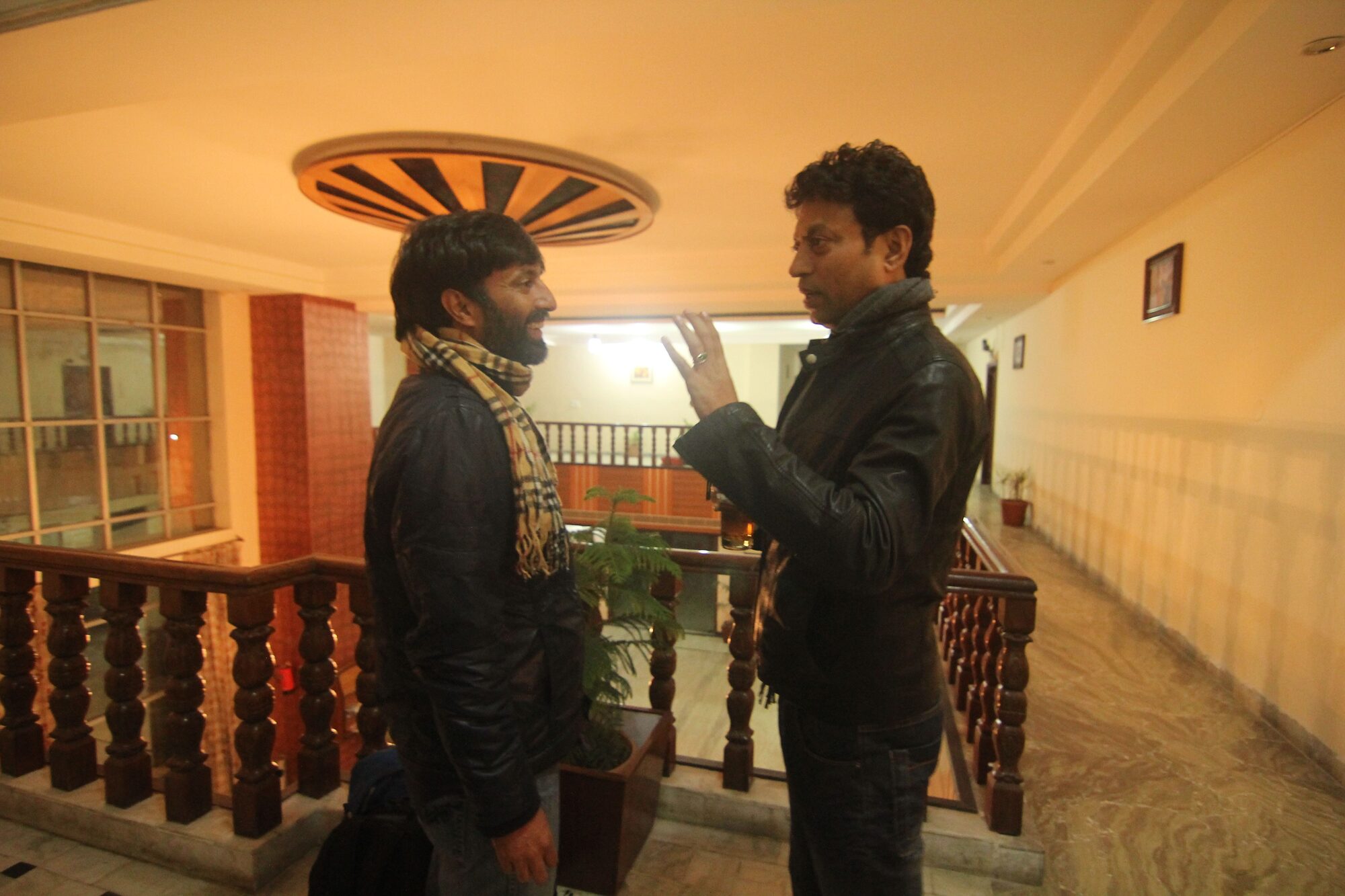 Irrfan Khan in conversation with Pushpendra Singh during the making of Qissa